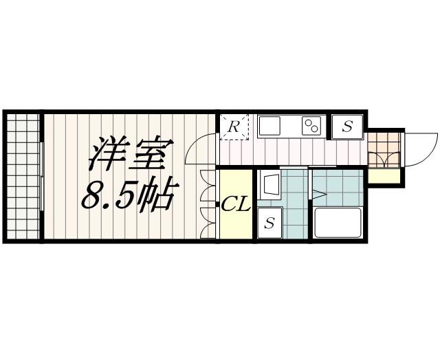 Y.CAMPHRIE(1K/3階)の間取り写真