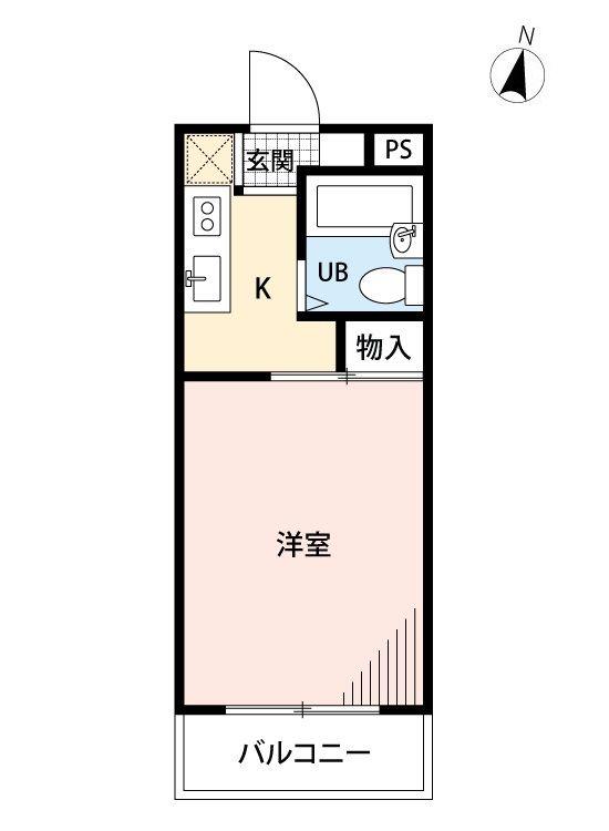 J&Bマンション(1K/4階)の間取り写真