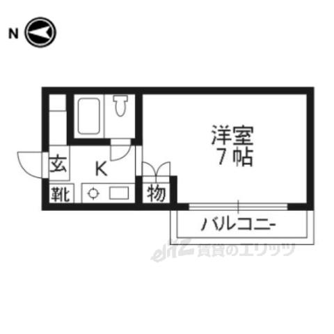 サンライト橋本(ワンルーム/1階)の間取り写真