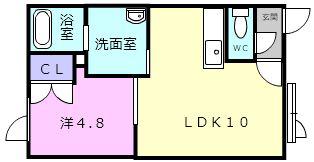 リンデンハウスにっしん(1LDK/1階)の間取り写真