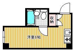 堀江グリーンハイツ(ワンルーム/5階)の間取り写真
