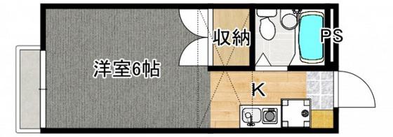 シャトレー東野(ワンルーム/1階)の間取り写真