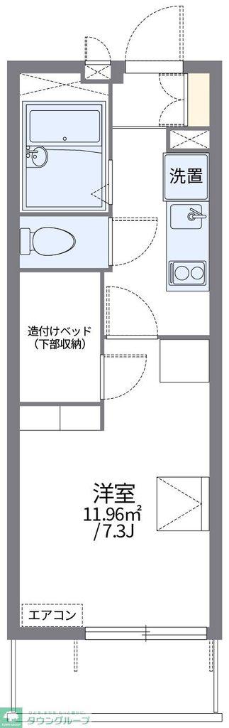 レオパレスコマツ(1K/3階)の間取り写真