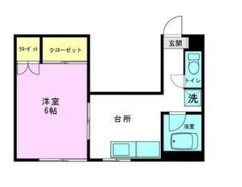 メゾン青山(1DK/1階)の間取り写真