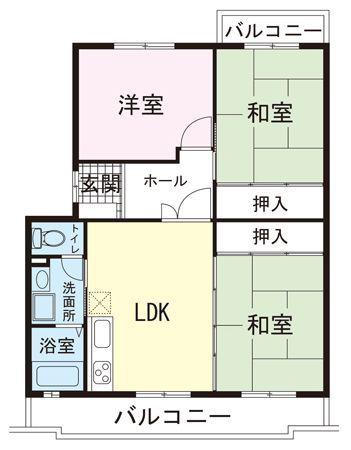 アヴニールドゥモエ(3LDK/2階)の間取り写真