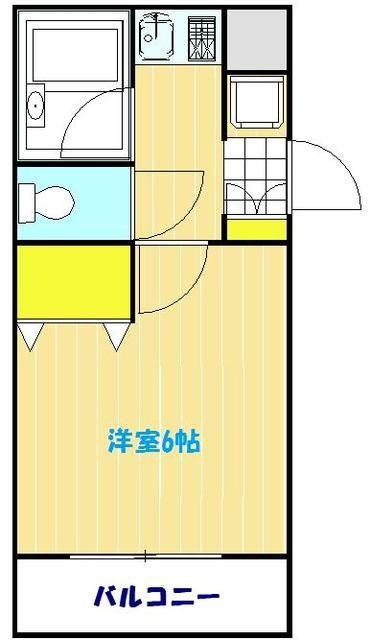 エストタウンWARABI(1K/1階)の間取り写真