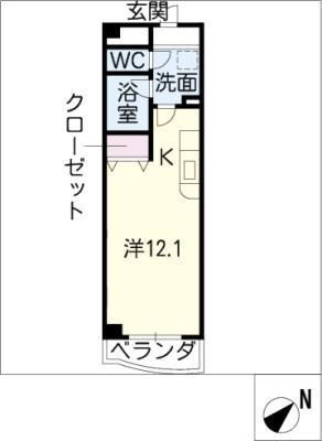 ラ・プリミエール(ワンルーム/3階)の間取り写真