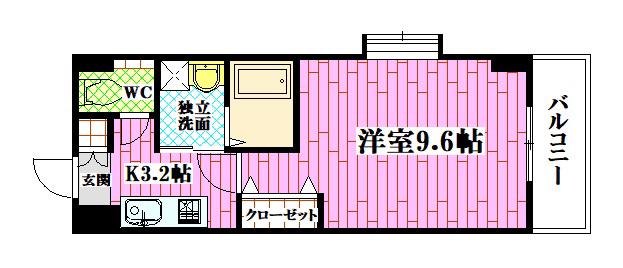 ザ・コーシン東原(1K/1階)の間取り写真
