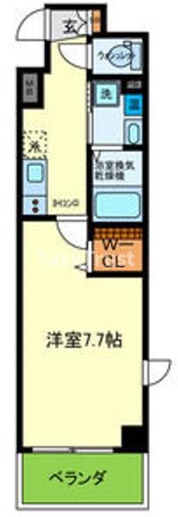 ブランシュ京橋(1K/2階)の間取り写真