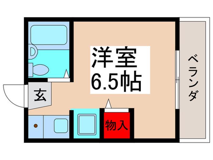 イーストヒルズ(ワンルーム/1階)の間取り写真