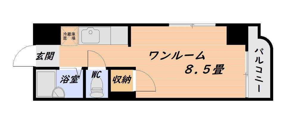 サンライズ鴨池(ワンルーム/4階)の間取り写真