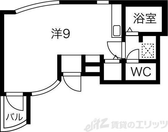 カルム香川(ワンルーム/3階)の間取り写真