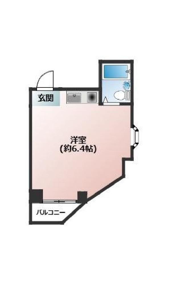 ハマンション枚方元町(ワンルーム/3階)の間取り写真