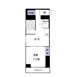 シャトルオオギ(1K/2階)の間取り写真