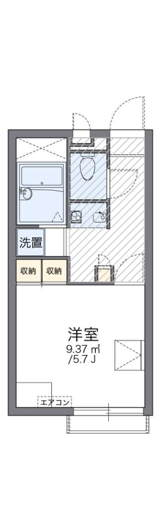 レオパレスクラム(1K/2階)の間取り写真