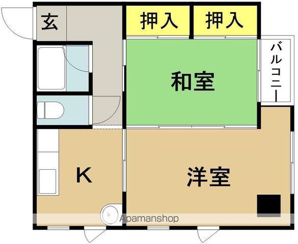 リアル橘通ビル(2K/4階)の間取り写真