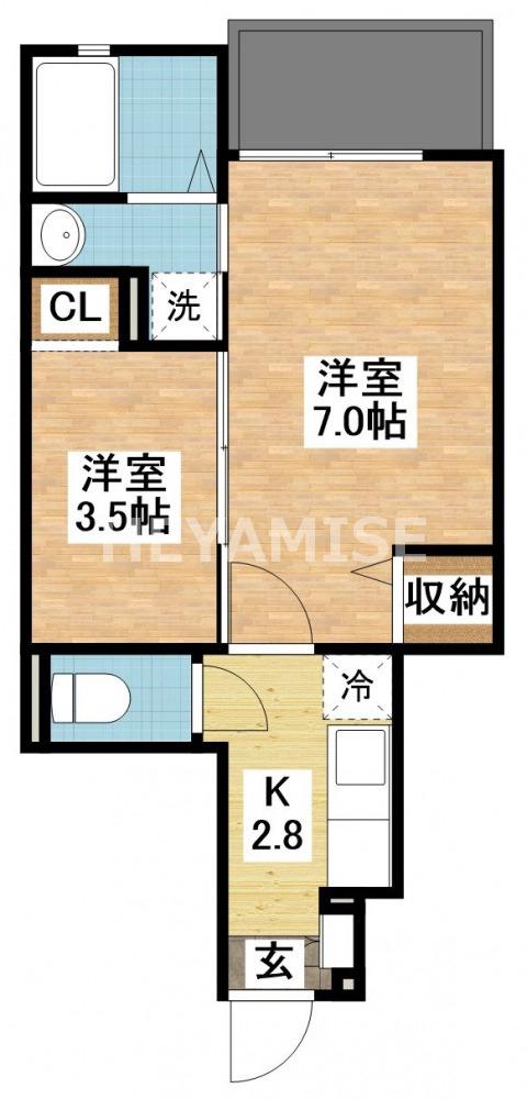 YAMATOIV(1SK/1階)の間取り写真