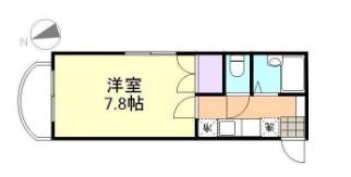 エトワール21船穂A(1K/1階)の間取り写真