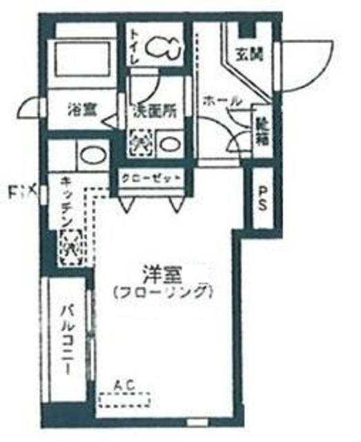 アルフレンテ(1K/2階)の間取り写真