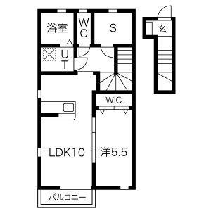 PORANO COSMOC(1SLDK/2階)の間取り写真