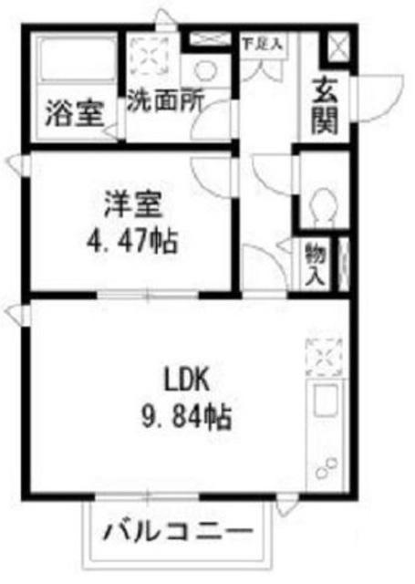LA・CREST・YUI(1LDK/2階)の間取り写真