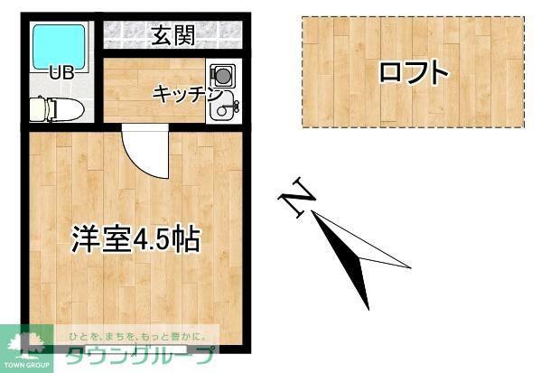 プラザ・ドゥ・フィノ(1K/2階)の間取り写真