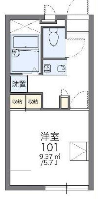 レオパレスアトリオ(1K/2階)の間取り写真