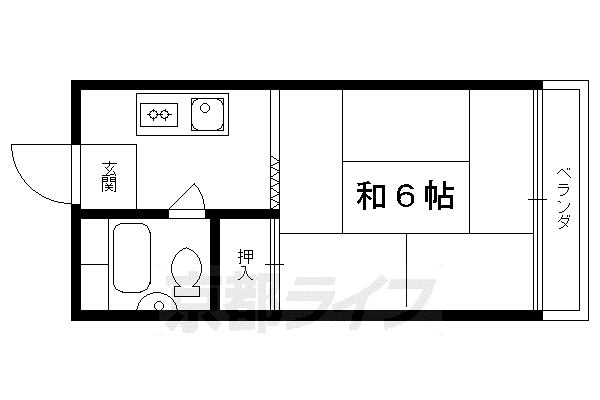 プラザパル(1K/3階)の間取り写真