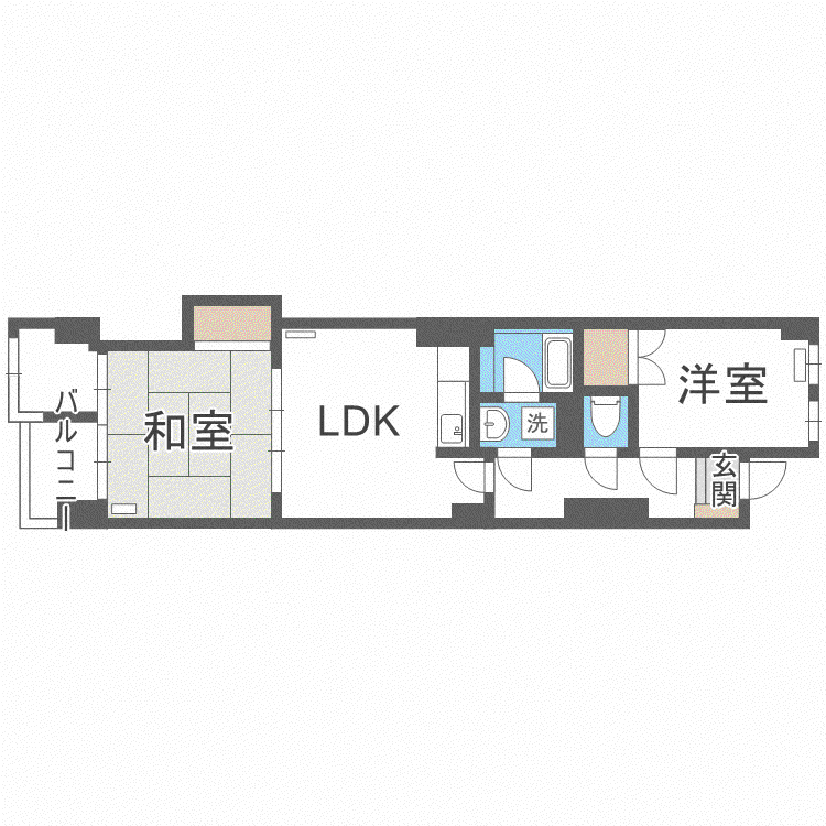平岸フラワーホーム(2LDK/10階)の間取り写真