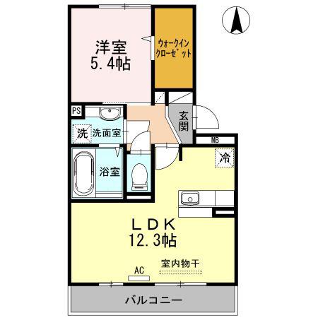アンドリア(1LDK/3階)の間取り写真