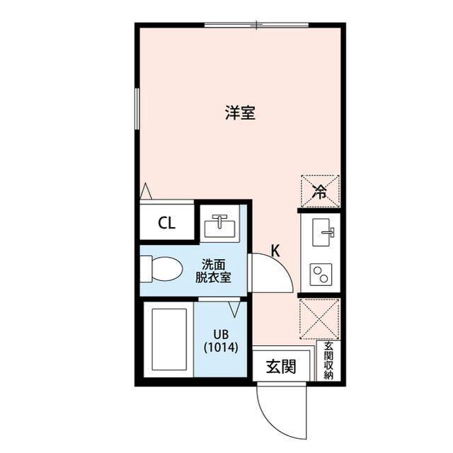 ラフィーネ三ツ沢南町(ワンルーム/1階)の間取り写真