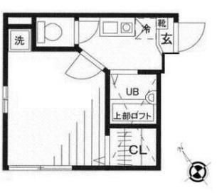 リーヴェルポート横浜山手II(1K/1階)の間取り写真