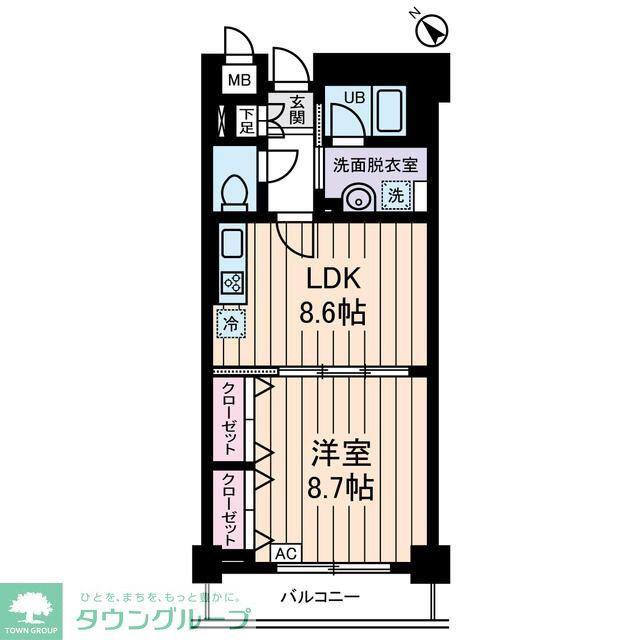 シュタイン・ブルグ(1LDK/2階)の間取り写真
