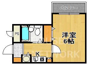 ラモヴェール大塚(1K/2階)の間取り写真