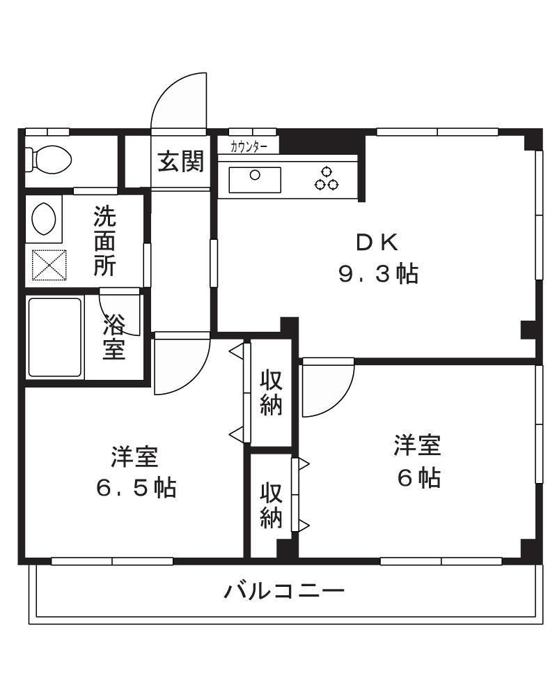 LEGACE KOSUGI(2DK/3階)の間取り写真
