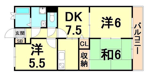 アウスレーゼ瑞穂(3DK/1階)の間取り写真