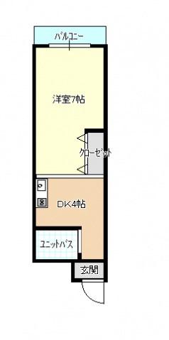 BAUHAUS舟入中町NO.18(1DK/2階)の間取り写真