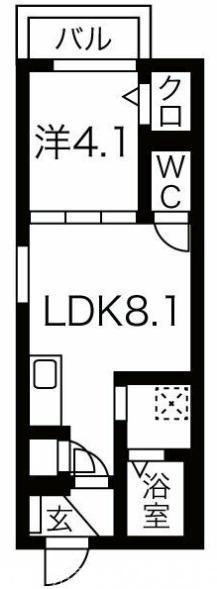 F ASECIA THEMIS(1LDK/3階)の間取り写真