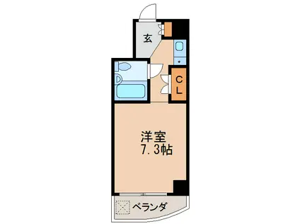 サンリヴァーメゾン(ワンルーム/8階)の間取り写真