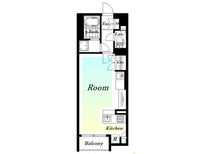 レオネクストヴィーブルIII(ワンルーム/1階)の間取り写真