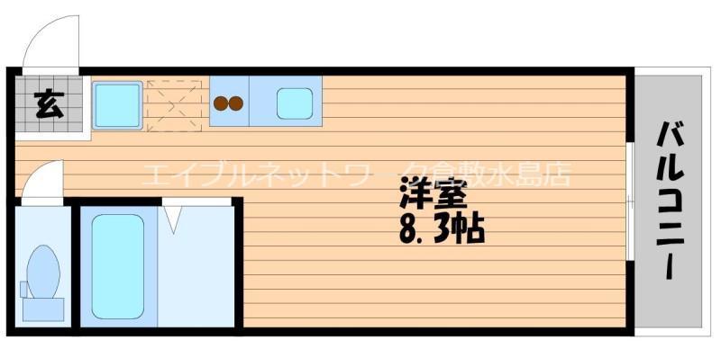 MOKOハウス永和(ワンルーム/2階)の間取り写真