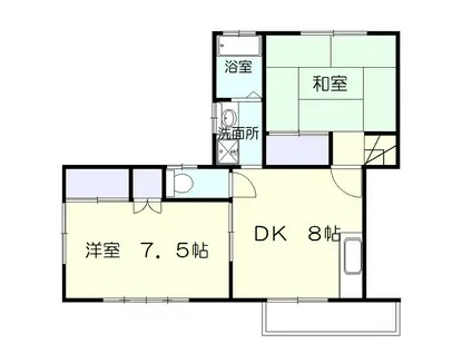 フラッツK(2DK/2階)の間取り写真