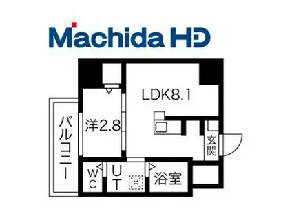 エヌエムキャトフヴァンユイット(1LDK/7階)の間取り写真