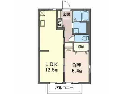 セフィラ富士(1LDK/2階)の間取り写真