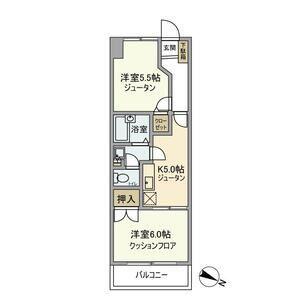 北習志野セントラルガーデン(2K/2階)の間取り写真