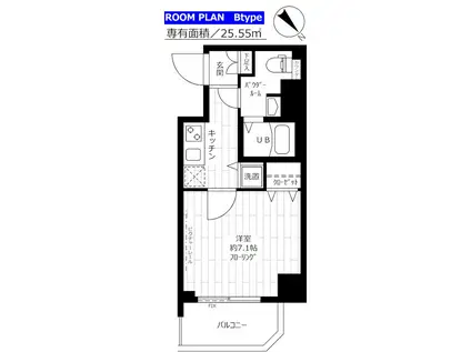 ステージグランデ茗荷谷(1K/9階)の間取り写真