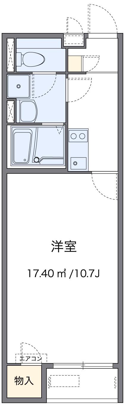 レオネクストパインツリー(1K/2階)の間取り写真