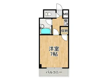 アヴニール森(1K/3階)の間取り写真