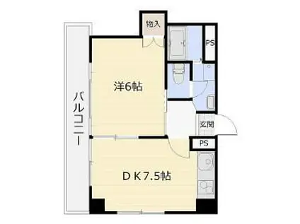 メゾンKUMADA(1DK/3階)の間取り写真