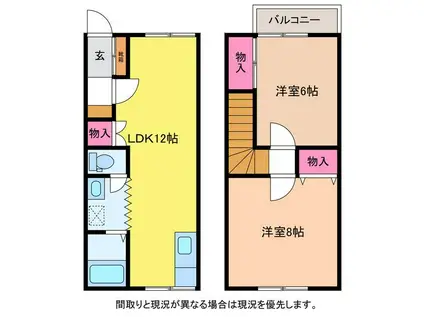 グランディール(2LDK/1階)の間取り写真